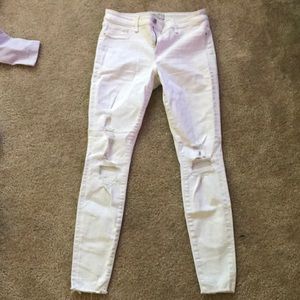 white ripped jeans